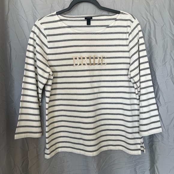 J.CREW striped graphic BRIDE shirt medium - Picture 1 of 9